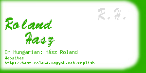 roland hasz business card